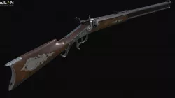 Antique Rifle - PBR Low-poly  3D model