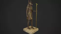 Anubis statue Low-poly  3D model