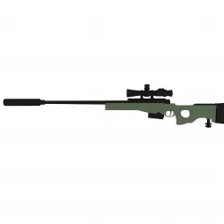 AWM Sniper Gun  Low-poly  3D model