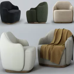 Barba armchair by Fogia 3D model