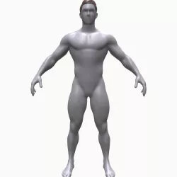 Base Mesh Man Low-poly  3D model