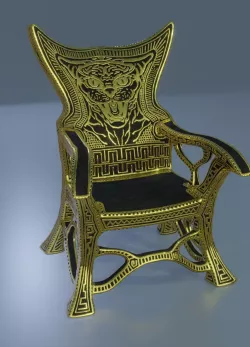 Bastet throne Low-poly  3D model