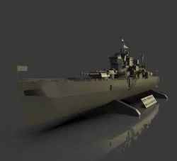 Battleship King George V Low-poly  3D model
