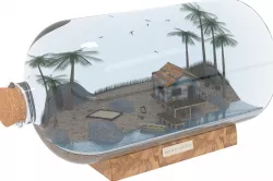 Beach in a bottle 3D model