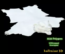 Bear Rug Low-poly  3D model
