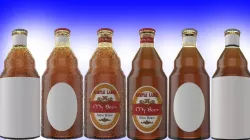 Beer Bottle with Beer v01 3D model