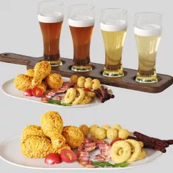 Beer set 3D model