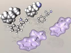 Benzedrine - levoamphetamine  and dextroamphetamine - molecules 3D model