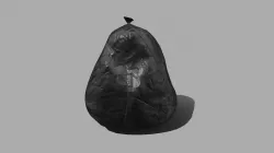 Black Plastic Garbage Bag Low-poly  3D model