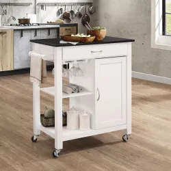 Black White Kitchen Cart 3D model