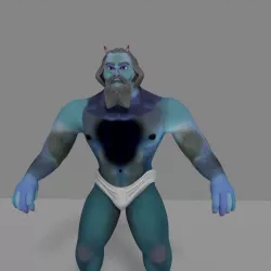 Blue orc 3D model