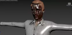 borodatiy zombi Low-poly  3D model