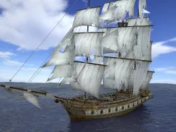 Brig sailing ship pack Low-poly  3D model