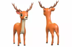 Cartoon Deer  3D model