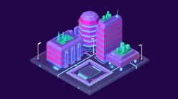 Cartoon Low Poly Sci-fi Space City Island Low-poly  3D model