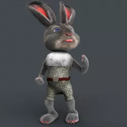 Cartoon rabbit 3D model