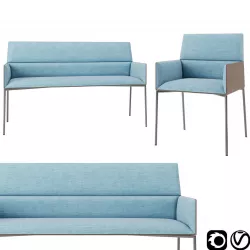 Chic Air Chair and Sofa by Profim 3D model