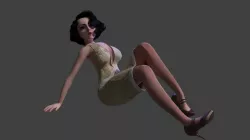 Chica Anime decada 60 3D model