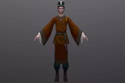 Chinese ancient eunuchs 3D model