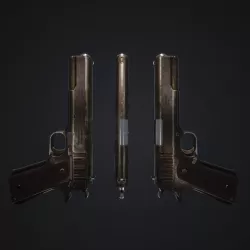 Colt 1911 - Weapon - Handgun Low-poly  3D model