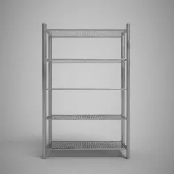 Commercial  wire shelf Low-poly  3D model