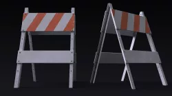 Construction Sign 3D model