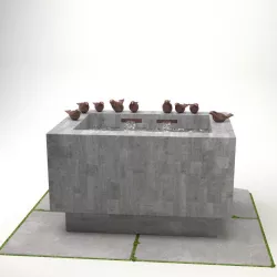 Copper Bird Fountain 3D model