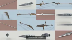 Cosplay spears 3D Model Collection