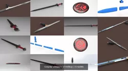 Cosplay weapons of Hellboy 3D Model Collection