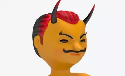 Cute Devil 3D Model Character Rigged Low-poly  3D model