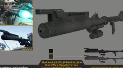 DC-15A blaster rifle Low-poly  3D model