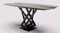 Designer table in the interior 3D model
