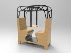 Dining Booth 3D model