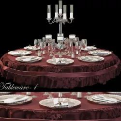DINING TABLE SET 3D model