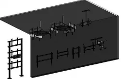Display Wall  - Floor  - Ceiling Mount Revit Families 2015 3D model