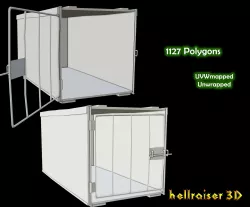 Dog Cage - 2 Models Low-poly  3D model