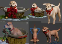dog cute 3D model