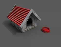 Dog house Low-poly  3D model