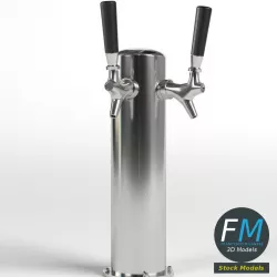 Double beer tap 3D model