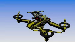 Drone quad copter 3D model