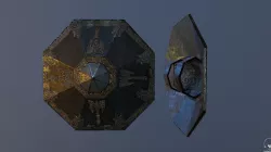 Dwarf Shield Low-poly  3D model