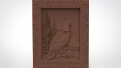 Eagle in mountain wall decor 3d stl models for artcam and aspire 3D model