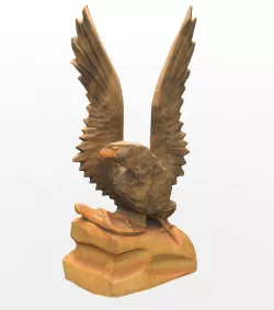 Eagle statuette 3D scan Low-poly  3D model