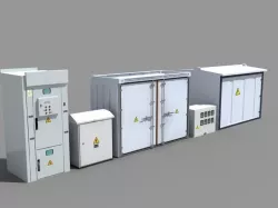 Electric Boxes 3D model