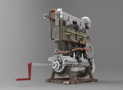Engine Fiat S76 Beast of Turin  3D model
