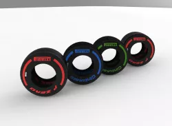 F1 2019 Pirelli Tyres 3D model Low-poly  3D model