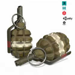 F1 Hand Grenade Low-poly  3D model