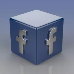 Facebook Logo Low-poly  3D model