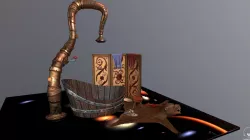 Fantasy interior Low-poly  3D model