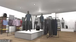 Fashion shop - interior and props Low-poly  3D model